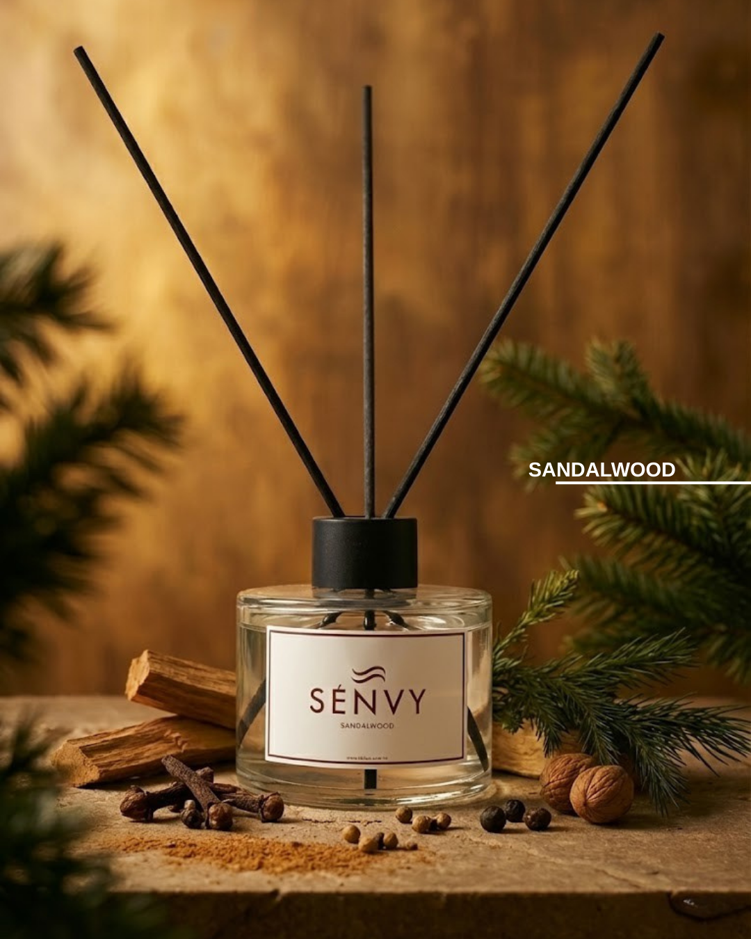 Premium SANDALWOOD Bambu Oda Kokusu